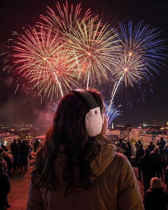 ProCase Noise Reduction Ear Muffs SNR 29dB, Hearing Protection Headphones for Adults, Adjustable Soundproof Ear Defenders