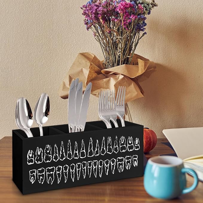 Dentist Gift Wooden Pen Pencil Holder for Desk, Gifts for Dental Doctor Nurse Hygienist Assistant Wood Makeup Brush Toothbrush Holder Organizer for Dentist Office Clinic Hospital