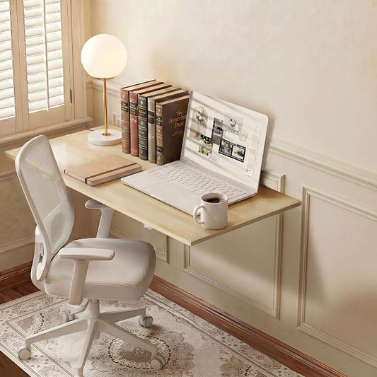 GOYLSER Fold Wall Mounted Table Folding Worktable, Addition to Garage/Home Office/Laundry Room/Home Bar/Kitchen & Dining Room