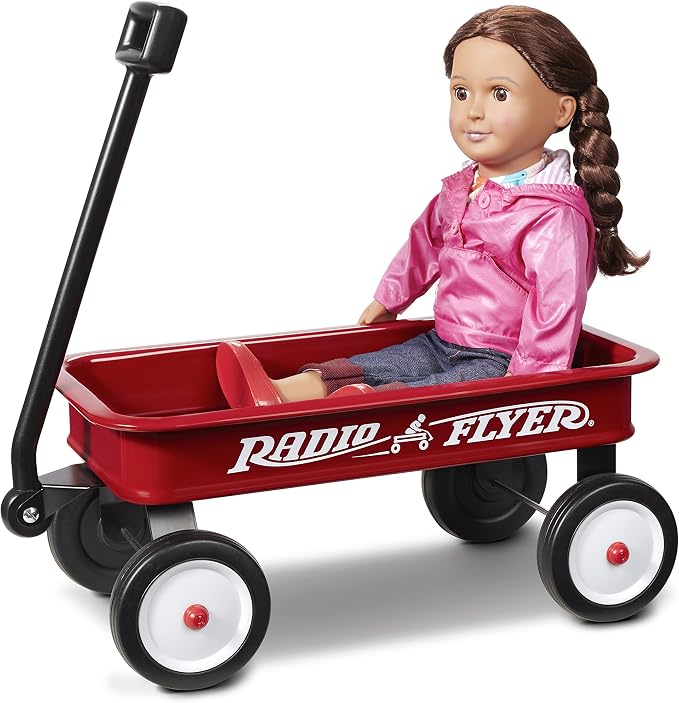Radio Flyer Mini Classic Red Wagon for Kids, 16.5" Toy Wagon For Kids Aged 1.5+, Play-Size Version of the Classic, Durable Rolling Wheels & Steel Body, Working Handle, For Toys, Crafts & Gift Displays