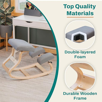 NYPOT Kneeling Chair with Adjustable Seats Knee Chair for Posture Correction, Rocking Stool for Desk