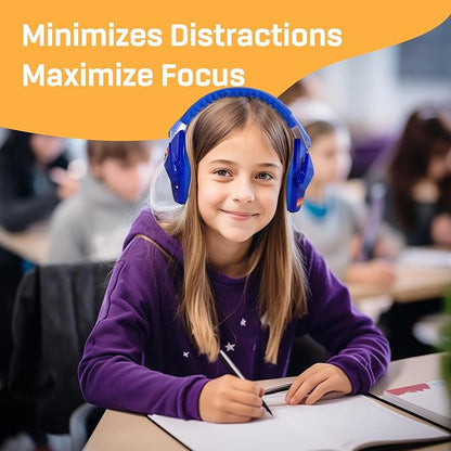 Vanderfields Hearing Protection Ear Muffs - Over 31 dB (2K Hz) Broad Noise Cancelling Sound Reduction Earmuffs for Kids 3-12
