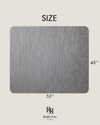 Baroyal Office Chair Mat for Hardwood Floor Under Desk Computer Rolling Chair Mat for Wood/Tile Floor Non-Slip Heavy Duty Desk Rug PVC Plastic Hard Floor Protector 45"x 53" (Gray)
