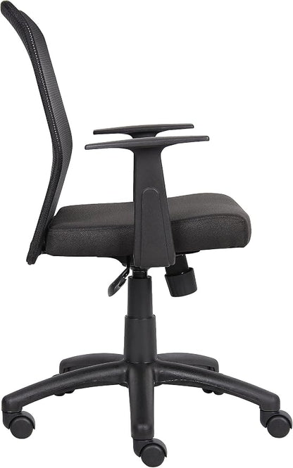BOSS Office Products B6106 Budget Mesh Task Chair with Arms in Black