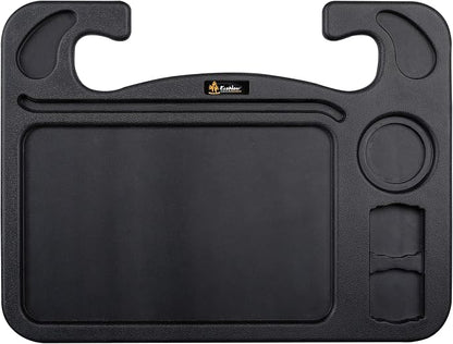 EcoNour 4 in 1 Car Steering Wheel Tray - 2026 Upgraded Tray with Dual Sauce Dip Holder and Tablet Holder | Spacious Steering Wheel Desk for Food and Laptop | Car Accessories (Large)
