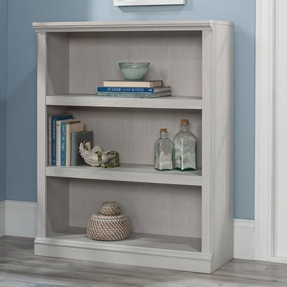 Sauder 3 Tier Book Shelf Wooden Bookcase Multipurpose Bookshelf for Home Office, Living Room, in Glacier Oak