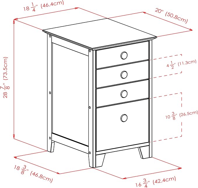 Winsome Studio File Cabinet, Honey