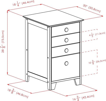 Winsome Studio File Cabinet, Honey