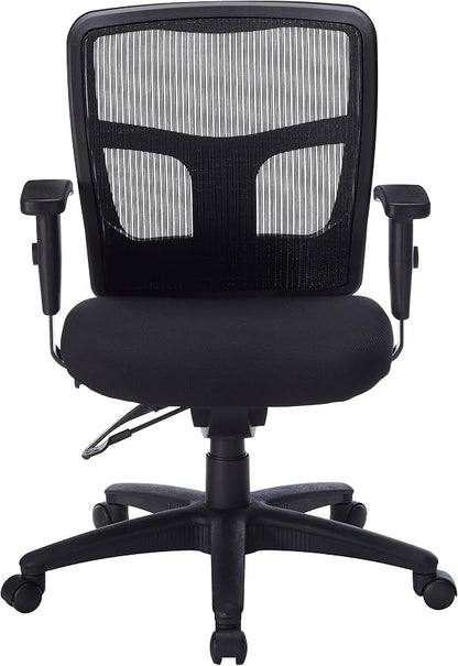 Lorell LLR86802 Managerial Swivel Mesh Mid-Back Chair