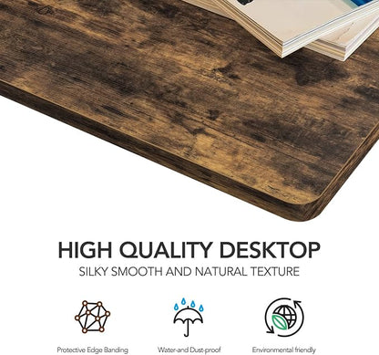 SANODESK Whole-Piece Particle Board Table Top for Standing Desk and Home Office Desk DIY, 55x28x1 Inch Rustic Brown Desk Top