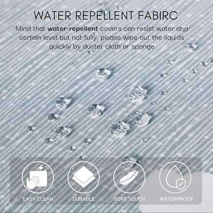 SearchI Water Repellent Seat Covers for Dining Chairs, 4 Pack Jacquard Stretch Dining Room Chair Seat Covers, Kitchen Chair Seat Covers Protectors(Grey Foliage)