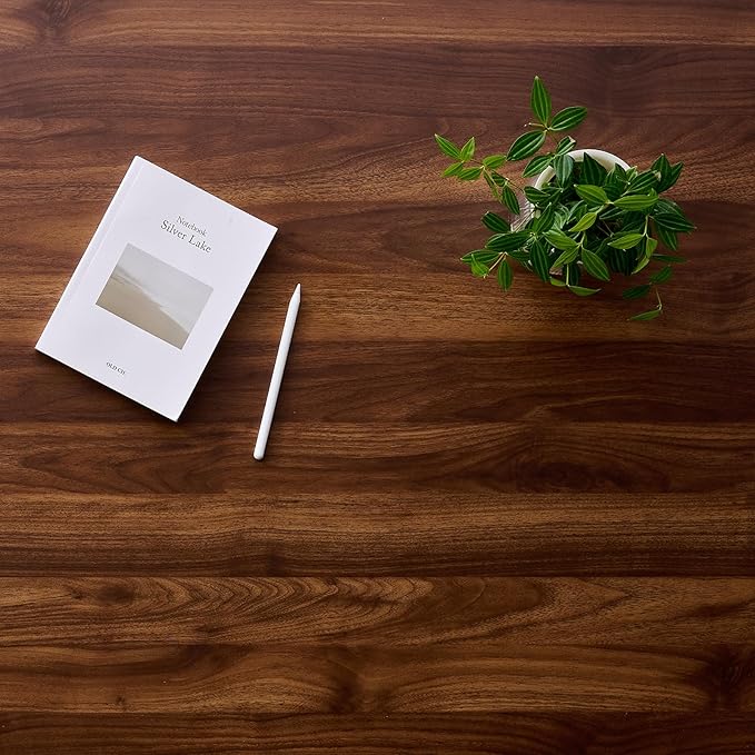Kaboon Universal Tabletop 48"x36", Solid One-Piece Melamine Table Top, Restaurant Desk DIY, Home and Office,Dark Walnut