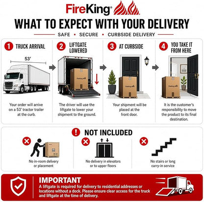 FireKing Patriot Vertical 2 Drawer Legal and Letter Fire Safe File Cabinet with Key Lock, 1 Hour Fire Rated, UL Rated & Water Resistant Home Safe, Made in The USA, Black