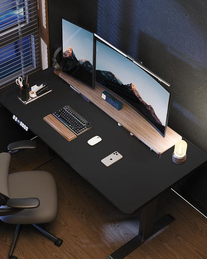 AFIING Extra Large Desk Mat - 63"x 17" Non-Slip Office Desk Pad, Oversized Mouse Pad for Home & Work, Waterproof Desk Protector for Keyboard & Mouse (Black)