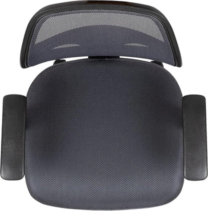 Flash Furniture Flash Fundamentals Mid-Back Gray Mesh Swivel Ergonomic Task Office Chair with Arms