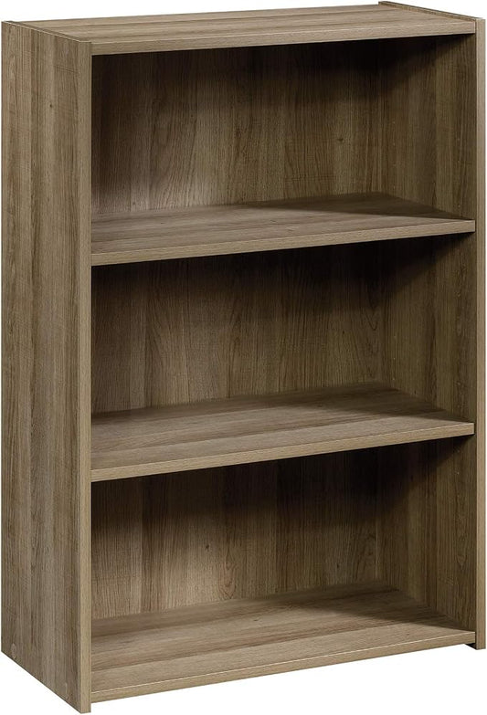 Sauder Beginnings 3-Shelf Bookcase, Bookshelf with Adjustable Storage Shelves, in Summer Oak