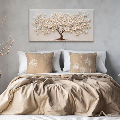 Canvas Art Wall Decor Modern Wall Art Pictures For Living Room Artwork for Walls Botanical Flower Wall Art Tree Of Life Wall Art Canvas Wall Art Decor Home Kitchen Office Wall Decoration 20" X 40"