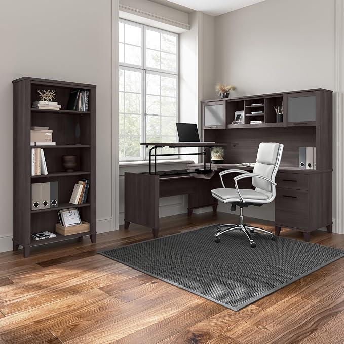 Bush Home 2 Drawer Lateral File Cabinet, Letter and Legal-Size Document Storage for Home or Professional Office, Somerset Collection, Storm Gray