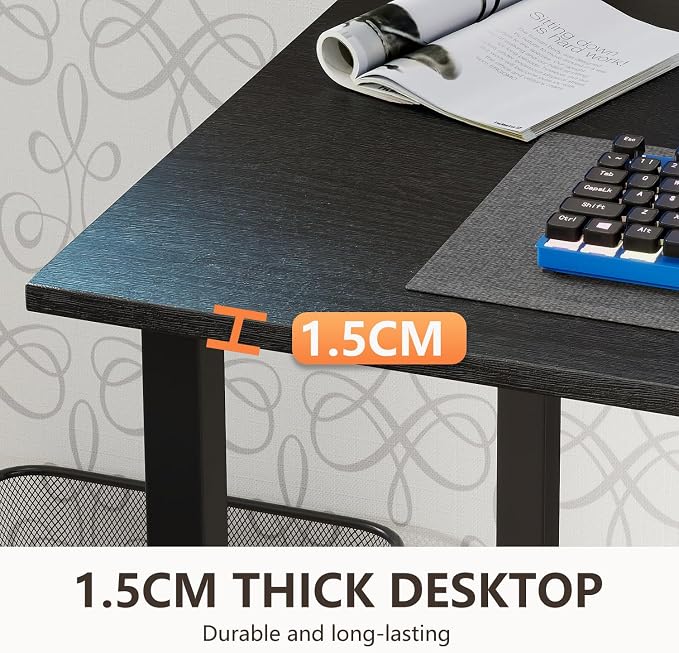 BestOffice Computer Desk,Home Office Desk, Modern Simple Style for Home Office Study Writing (Black, 55 Inch)