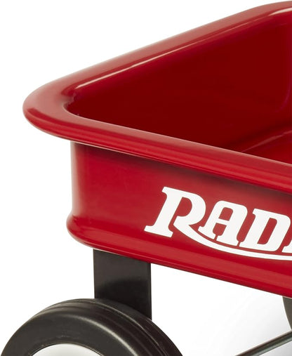 Radio Flyer Mini Classic Red Wagon for Kids, 16.5" Toy Wagon For Kids Aged 1.5+, Play-Size Version of the Classic, Durable Rolling Wheels & Steel Body, Working Handle, For Toys, Crafts & Gift Displays