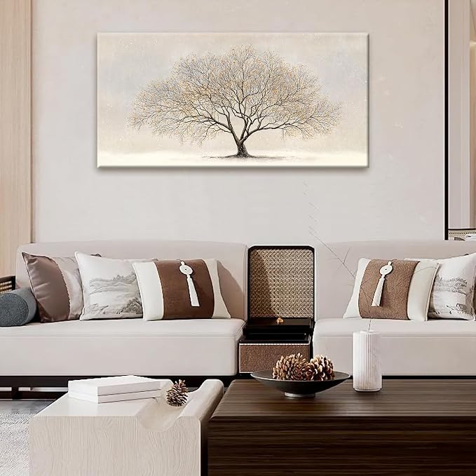 Canvas Art Wall Decor Modern Botanical Wall Art Pictures For Living Room Tree Of Life Wall Art Landscape Canvas Wall Art Decor Prints Artwork for Walls Bedroom Office Aesthetic Wall Decor 20" X 40"