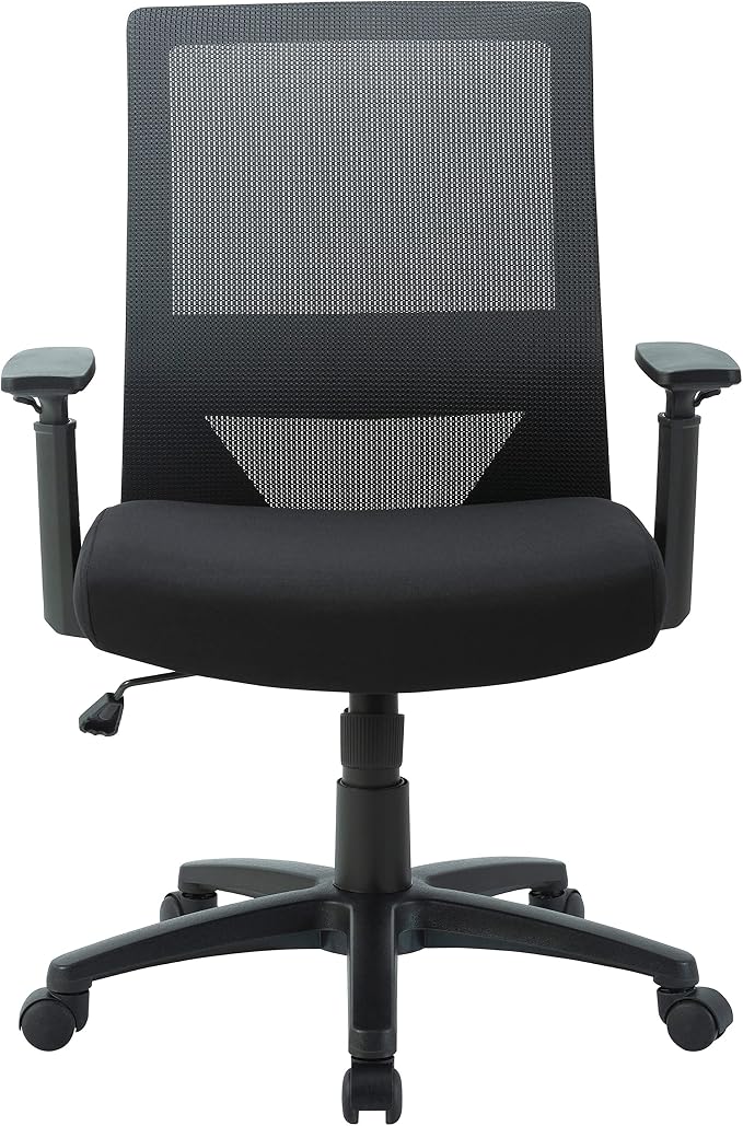 Lorell Mid-Back Mesh Task Chair, Black