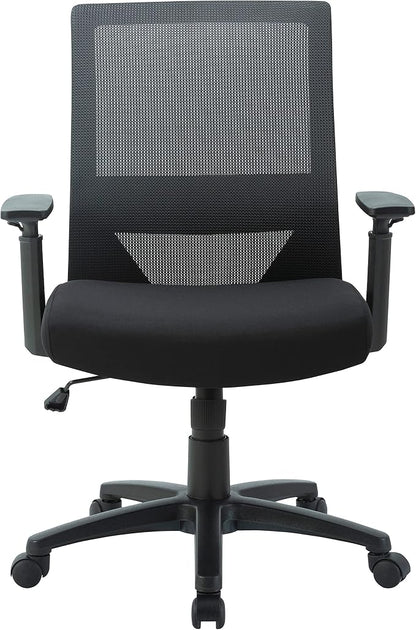 Lorell Mid-Back Mesh Task Chair, Black