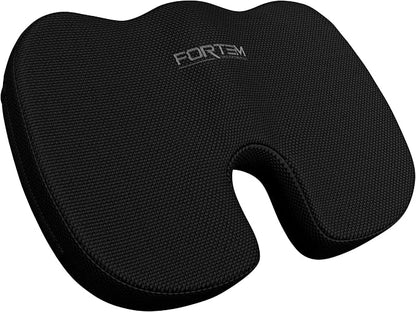 FORTEM Seat Cushion, Office Chair Cushion, Memory Foam Car Seat Cushions, Sciatica Coccyx Tailbone Pain Relief, Chair Cushions for Back Support, Sitting Pad for Gaming, Washable Cover, Non Slip, XL