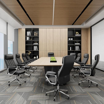 Okeysen Executive Office Chair, Modern Leather Chair with Headrest & Lumbar Support, High Back Ergonomic Chair with Padded Armrests & Seat, Height Adjustable Swivel Rolling Chair for Home Office.