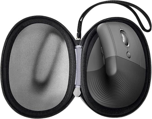 ANKHOH Case for Logitech Lift Vertical Ergonomic Mouse, Hard EVA Storage Box for Logi Wireless Bluetooth Upright Device, Travel Carrying Bag Accessories for Office (Bag Only, Black)