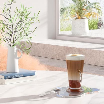 Acrylic 2Pcs/Set Coaster for Desk, Bar Drink Coaster, Cloud Shape Coffee Cup Coaster, Perfect for Tabletop Protection and Accessories Display