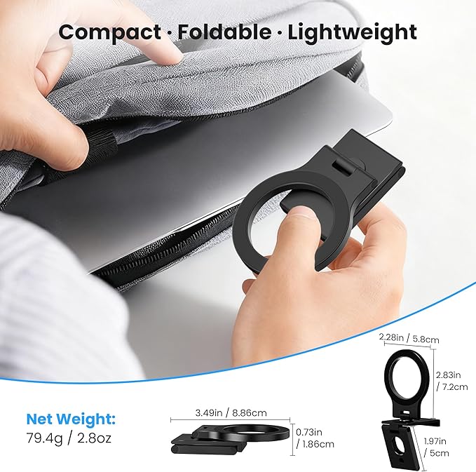 Itramax Continuity Camera Mount for iMac,360° Foldable Portable Desktop Monitor Screen iPhone Webcam Stand Holder for MagSafe iPhone 17 Pro Max Air 17e 16 15 14 13 12 Mini 11 XR XS,MacBook,Apple TV 4K