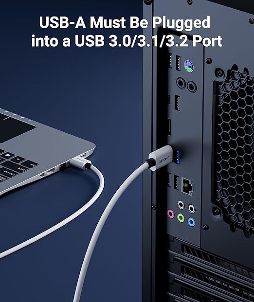 Syntech Link Cable 10 FT Compatible with Oculus/Meta Quest 3/Meta Quest 3S, Quest2/Pro/Pico 4/Ultra Accessories and PC/SteamVR, High Speed PC Data Transfer, USB 3.0 to USB C Cable for VR Headset