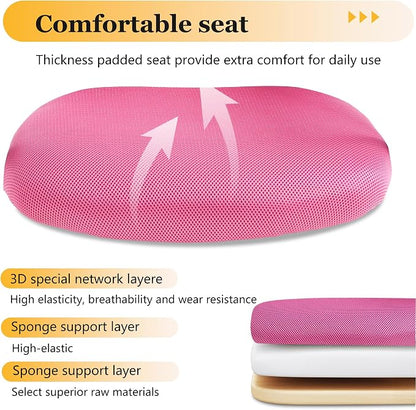 Office Chair Desk Chair Computer Chair with Lumbar Support Armrest Mid Back Rolling Swivel Task Adjustable Mesh Ergonomic Chair for Women Adults, Peach Pink