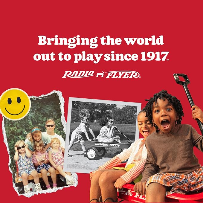 Radio Flyer City Luxe Stroll 'N Wagon, Ages 1+, 3-in-1 Push or Pull, Easy Fold, UV Canopy, 5-Point Harnesses, Front Caster & 12" Rear Wheels, Stroller Wagon, Amazon Exclusive