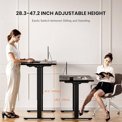 GallopFun Dual Motor Electric Standing Desk Frame for 43.3 to 70.8" Table Tops, 330lbs Weight Capacity,Ergonomic Standing Height Adjustable Base with Memory Controller,Black Frame Only