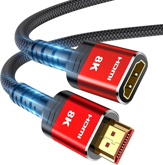Highwings 8K 4K HDMI Extender Cable, Short HDMI Extension Cable 2.1 4K@30Hz/ 60Hz/ 120Hz, Ultra high Speed HDMI Adapter Male to Female Compatible with PS5 Roku Stick Blu Ray Player HDTV Laptop 1FT