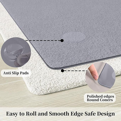 Glass Chair Mat 30" x 55" Heavy Duty Tempered Glass Office Chair Mat, Glass Floor Mat with Round Corner and Polished Edge for Smooth Glide, Carpet Hardwood Floor Protector, Grey