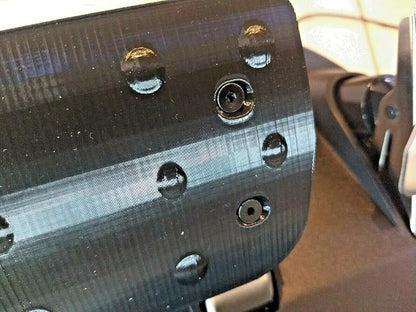 compatible BLACK double brake pedal with bumps (brake + clutch) for logitech G25 G27 G29 G920 steering wheels - new 3d printed parts (Black)