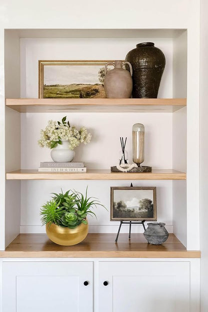 Hollyone Fake Plants Artificial Succulents in Pots Faux Succulent Arrangement Potted Plant in Gold Ceramic Planter Bowl for Home Decor Office Desk Bathroom Shelf Living Room Indoor Decorations