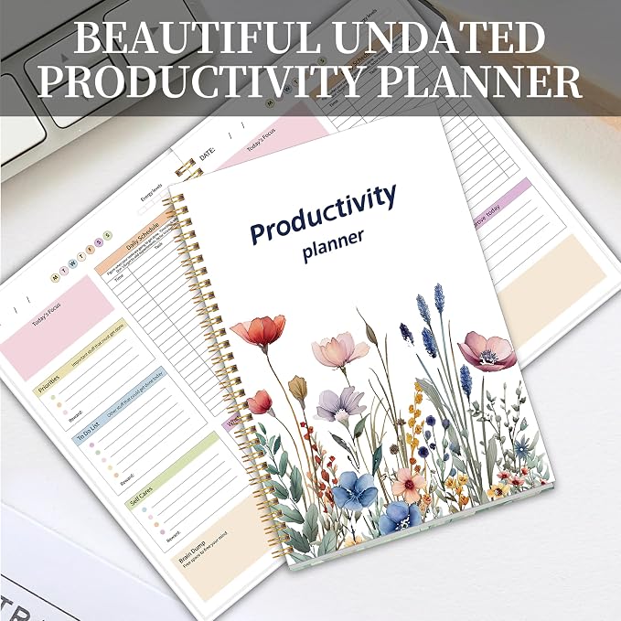 ADHD Daily Planner with Hard Cover & Colorful Sheets Inside,Productivity Planner Task Management Organizer for Neurodivergent Adults Focused for Men & Women, 7" x 10"
