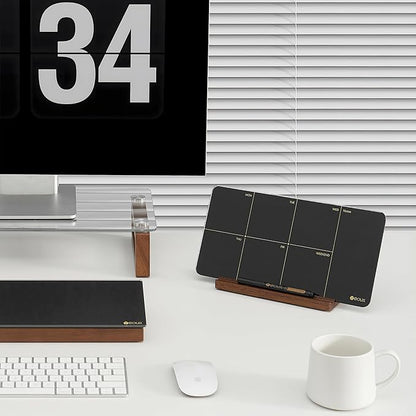 Desktop Black Glass Weekly Planner Dry Erase Whiteboard with Detachable Wood Stand,Small Portable Week Calendar to Do List White Board 12x6 for Office, Home, Schools, Marker&Eraser Included, Yeoux | Detachable Wood Stand, Small Portable, Week Calendar ...