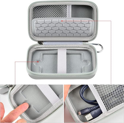 Case Compatible with Samsung T7/ T7 Touch Portable SSD 1TB 2TB 500GB USB 3.2 External Solid State Drive, Travel Carrying Storage Organizer Fits for USB Cables and More Accessories (Grey)