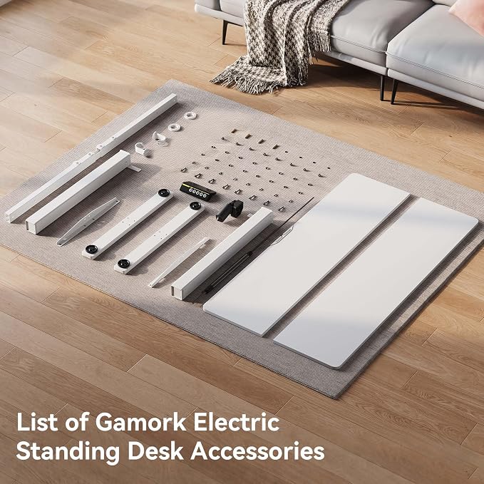 Electric Standing Desk,48x24 Inches Adjustable Height Stand up Desk, Sit Stand Home Office Desk with Splice Board, 3 Preset Heights,Equipped with Hooks,Ergonomic Computer Desk Workstation，White