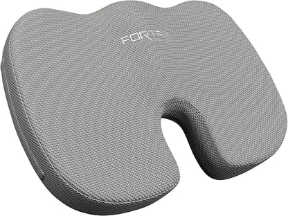FORTEM Seat Cushion, Office Chair Cushion, Memory Foam Car Seat Cushions, Sciatica Coccyx Tailbone Pain Relief, Chair Cushions for Back Support, Sitting Pad for Gaming, Washable Cover, Non Slip, XL