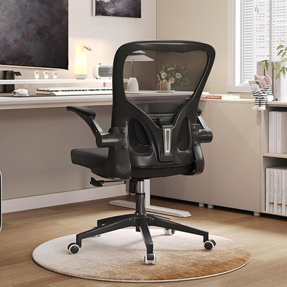 balmstar Ergonomic Office Chair, Mesh Desk Chair with Adjustable Lumbar Support and 90°-130° Recline, 350lbs High Back Computer Chair with Silent Wheels, Breathable Home Office Chair for Adult