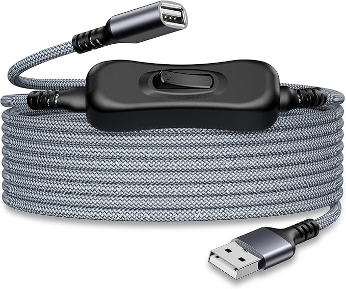 Itramax USB On Off Switch Cable,USB Extension Cable Support Data and Power 6.6FT/2M,Inline Power Switch,Male to Female with Toggle Switch for LED Lamp,LED Light Strips,Driving Recorder