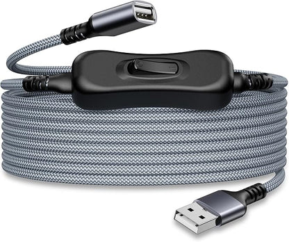 Itramax USB On Off Switch Cable,USB Extension Cable Support Data and Power 3.3FT/1M,Inline Power Switch,Male to Female with Toggle Switch for LED Lamp,LED Light Strips,Driving Recorder