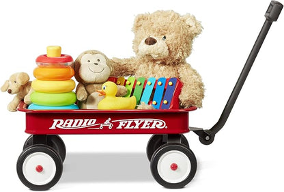Radio Flyer Mini Classic Red Wagon for Kids, 16.5" Toy Wagon For Kids Aged 1.5+, Play-Size Version of the Classic, Durable Rolling Wheels & Steel Body, Working Handle, For Toys, Crafts & Gift Displays