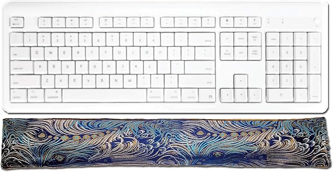 Keyboard Wrist Rest Pad - Flax Seed Filled - Lavender Scented - Dark Turquoise